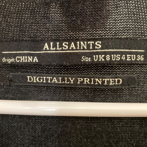 All Saints Emi Fressia HT Dress Silk US 4 - Picture 4 of 7